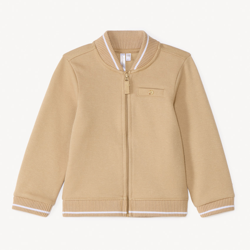 Chaleco de corte teddy de piqué para bebé niño 