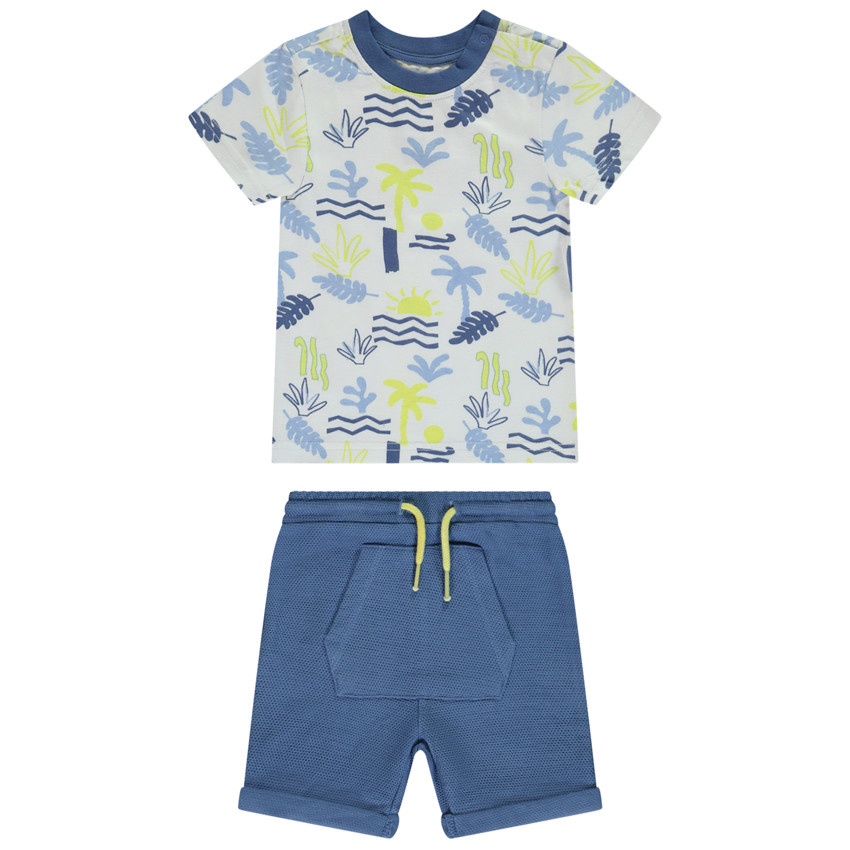 Conjunto de 2 piezas con camiseta estampada arty short para bebe nino Orchestra