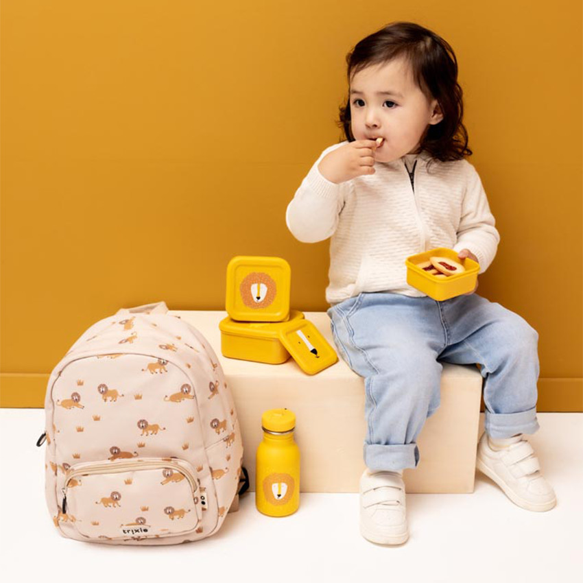 Fiambreras infantiles apilables lote de 3 Mr. Lion - amarillo 