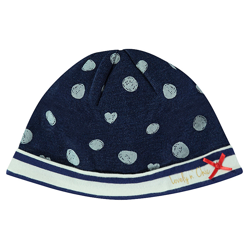 Gorro de muletón con lunares estampados 