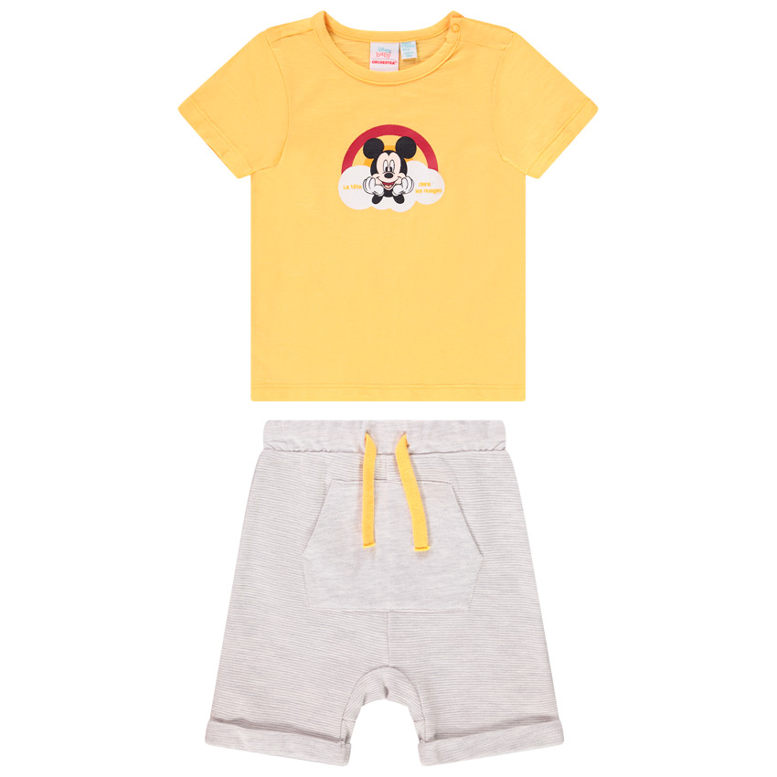 Conjunto Mickey Disney camiseta manga corta + short 