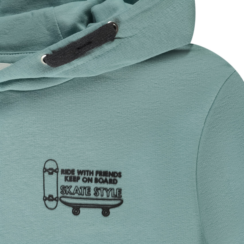 Sudadera con capucha cruzada y estampado para niño 