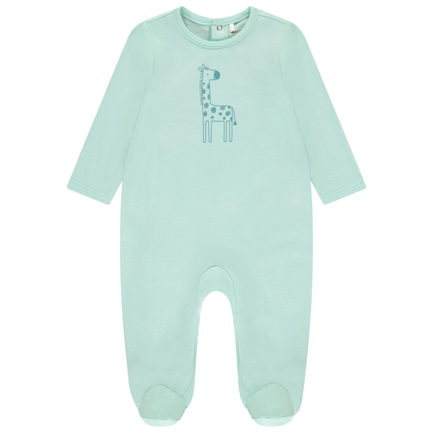 Pelele de punto liso con estampado de animal para bebé niño 