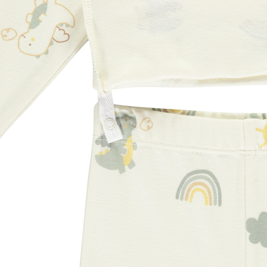 Pack de 2 pijamas de bebé niño con estampado divertido y acabados variados según la edad. 