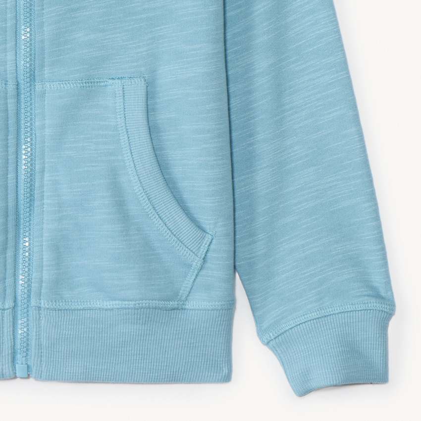 Chaleco de felpa liso con capucha para niño 