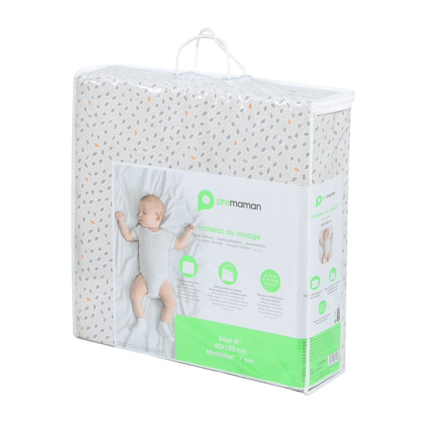 Colchón de viaje plegable 60 x 120 cm con estampado 