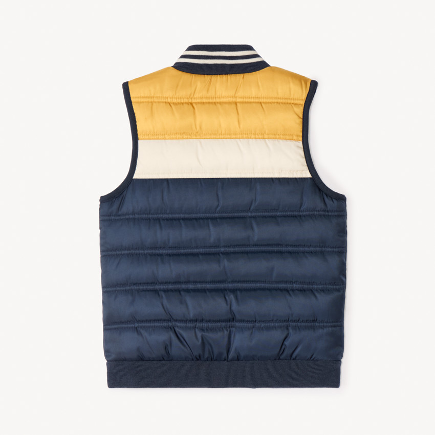 Chaleco sin mangas efecto color block para bebé niño 