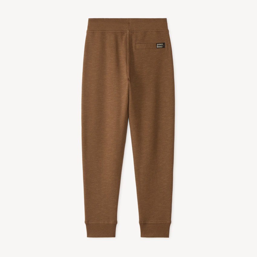 Pantalón de chándal liso de felpa niño 