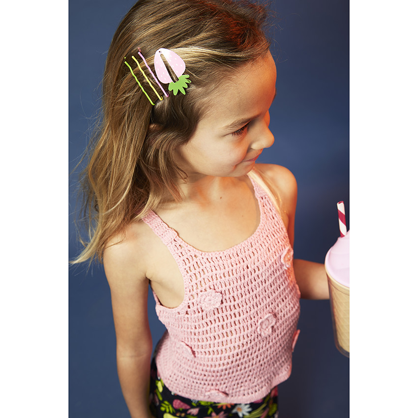 Camiseta sin mangas de croché con flores para niña  Additional Camiseta sin mangas de croché con flores para niña