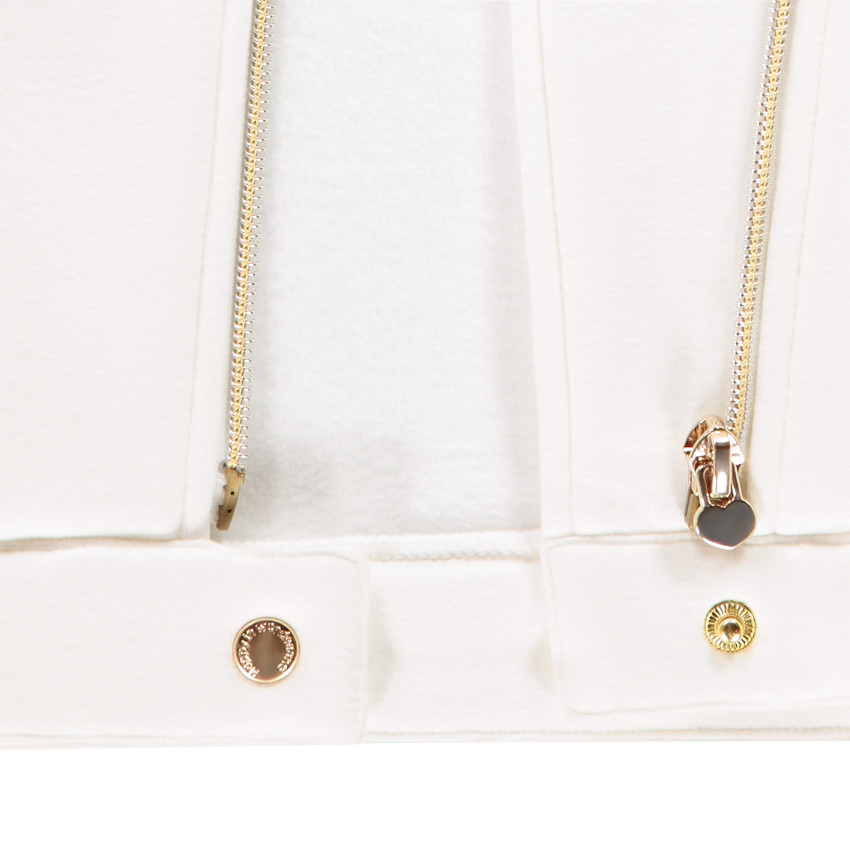 Chaqueta de felpa estilo biker 