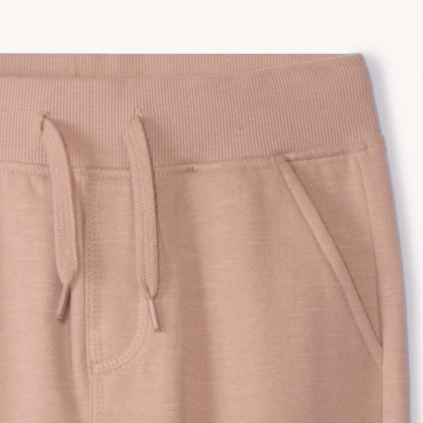 Pantalón jogging de felpa slub liso para niño 