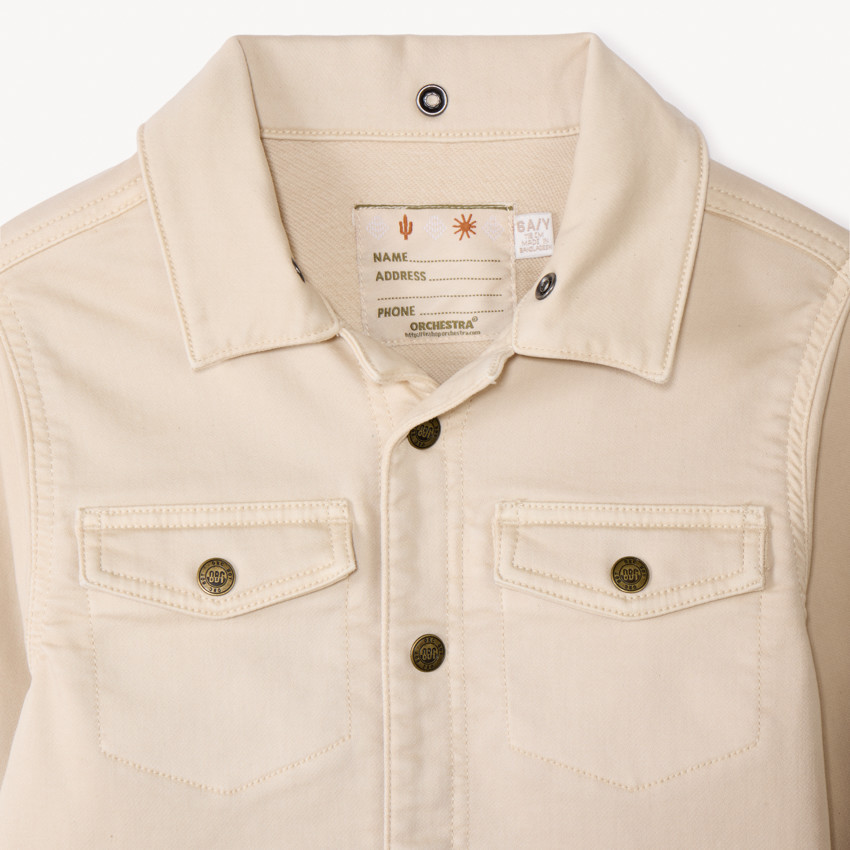 Chaqueta de jeans con capucha desmontable para niño 