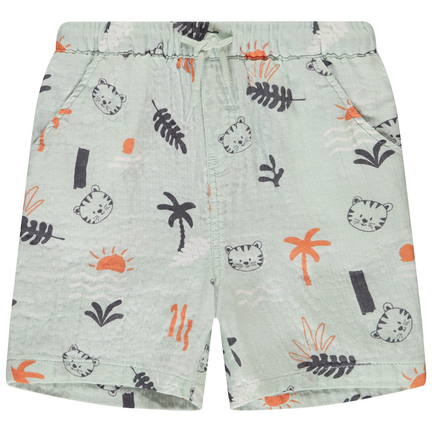 Bermuda estampada tigres para bebé niño 