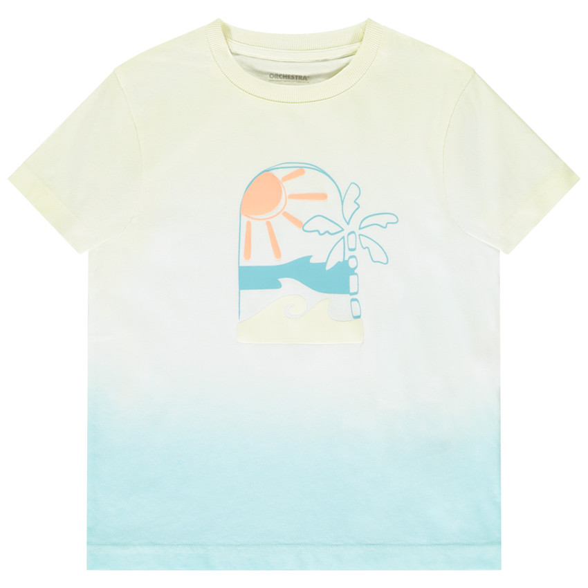 Camiseta de manga corta con estampado degradado para niño 