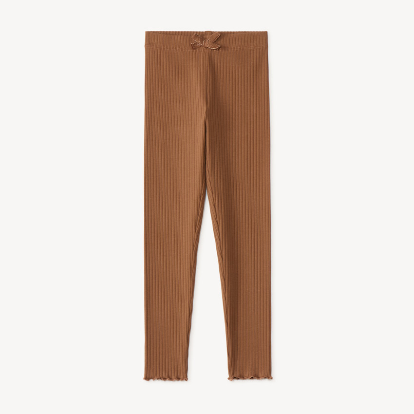 Leggings para niña de canalé liso 
