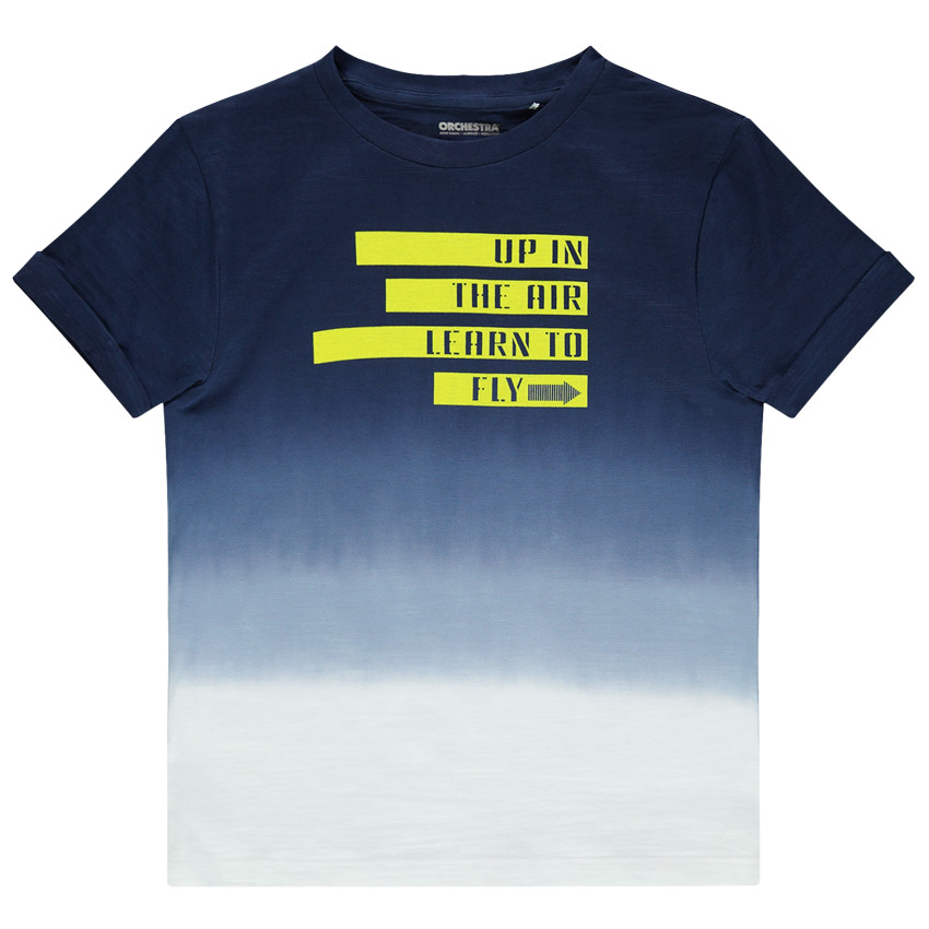 T-shirt effet tie and dye à inscriptions printées 