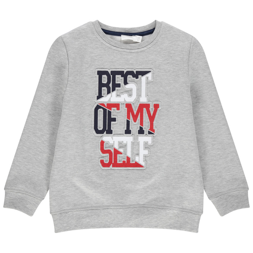 Sudadera de felpa con inscripción de estilo campus 