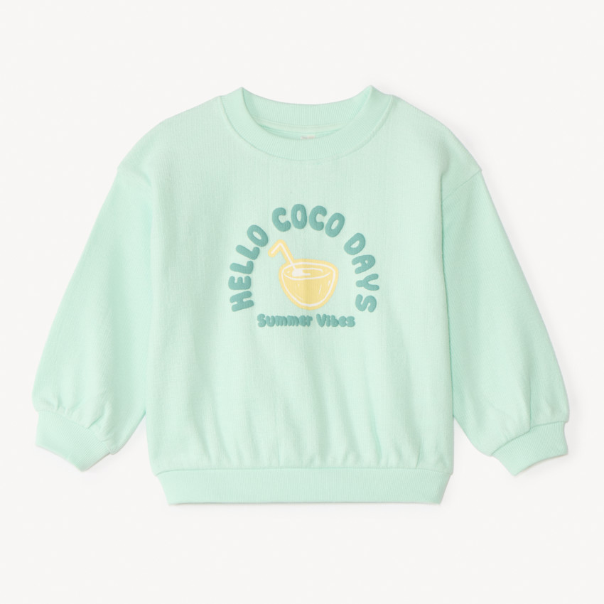 Sudadera de punto con estampado en relieve para bebé niño. 