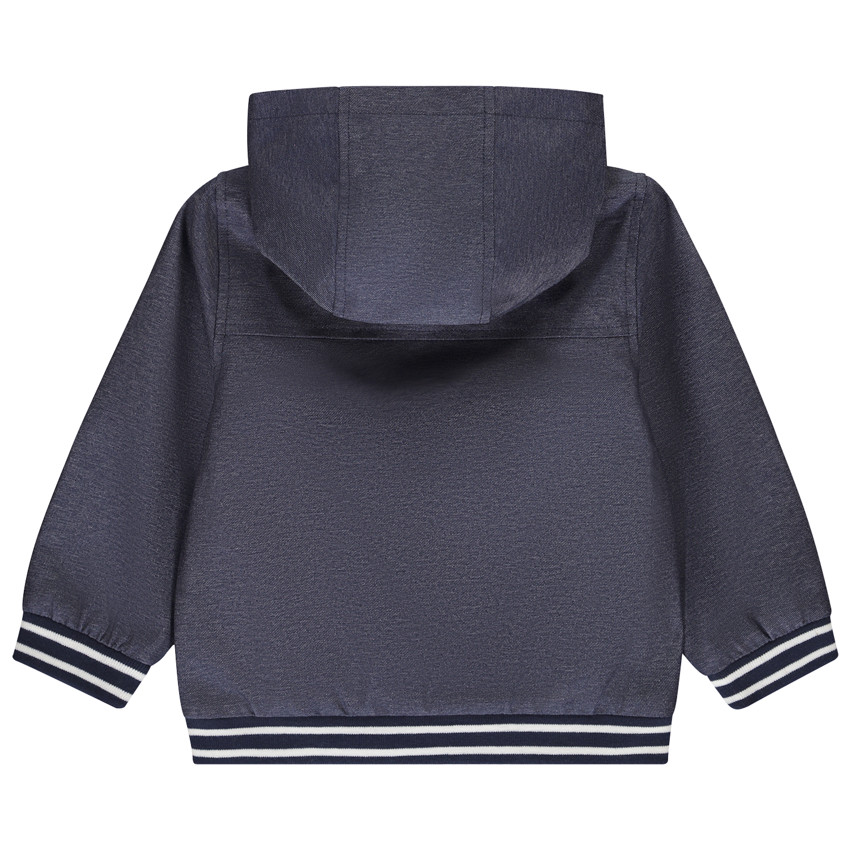 Chaqueta cortavientos de tela lisa con capucha para niño 