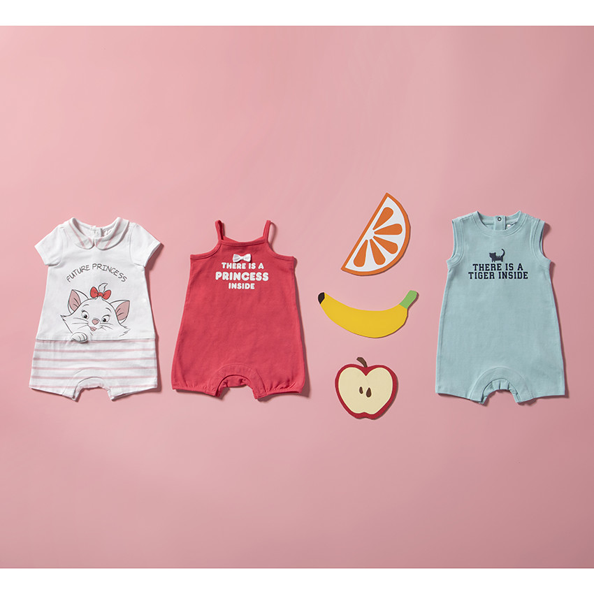 Pelele corto de algodón estampado Marie Aristochats Disney 