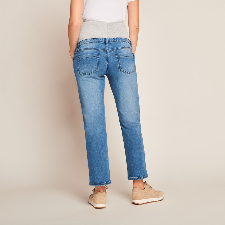 Vaqueros rectos premamá con banda alta 