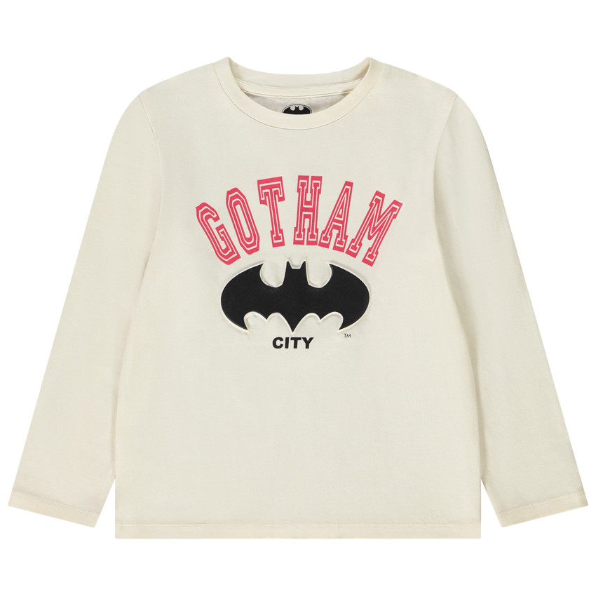 Camiseta de manga larga con estampado en relieve de Batman para niño 