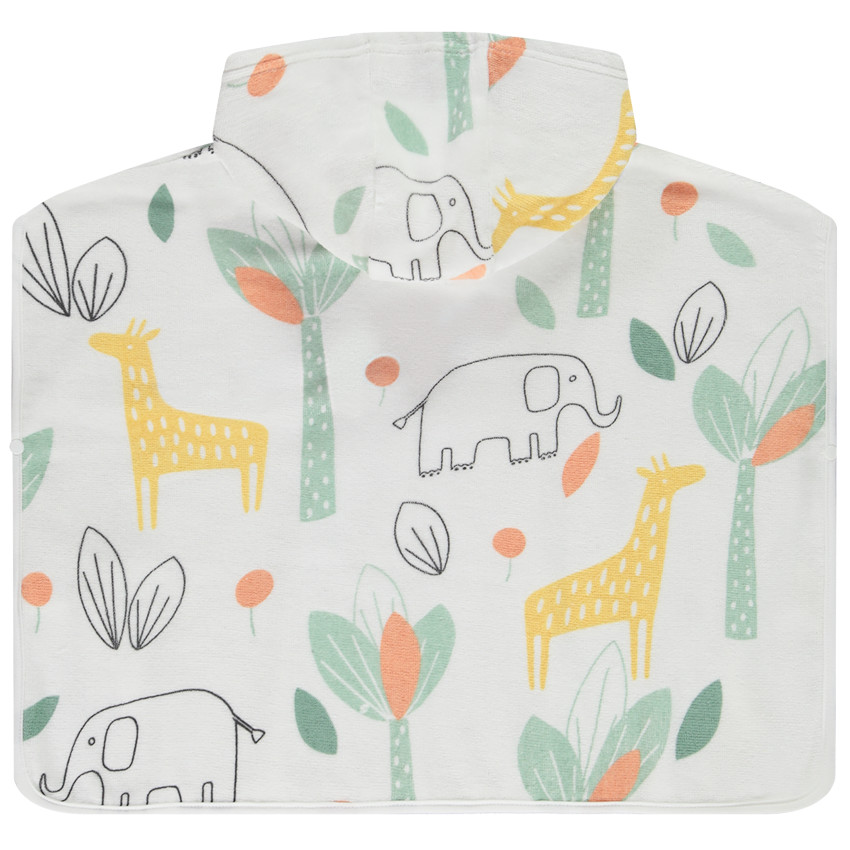 Capa de baño con capucha de rizo estampado jungle para bebé niño 