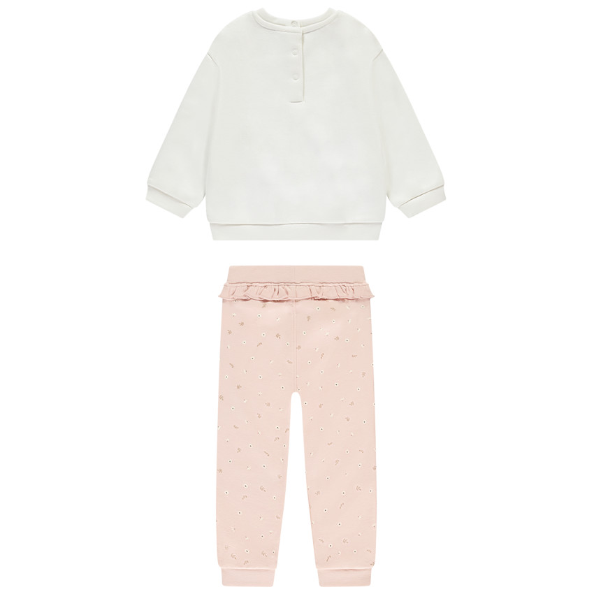 Conjunto de jogging de felpa con estampado de gatos para bebé niña 