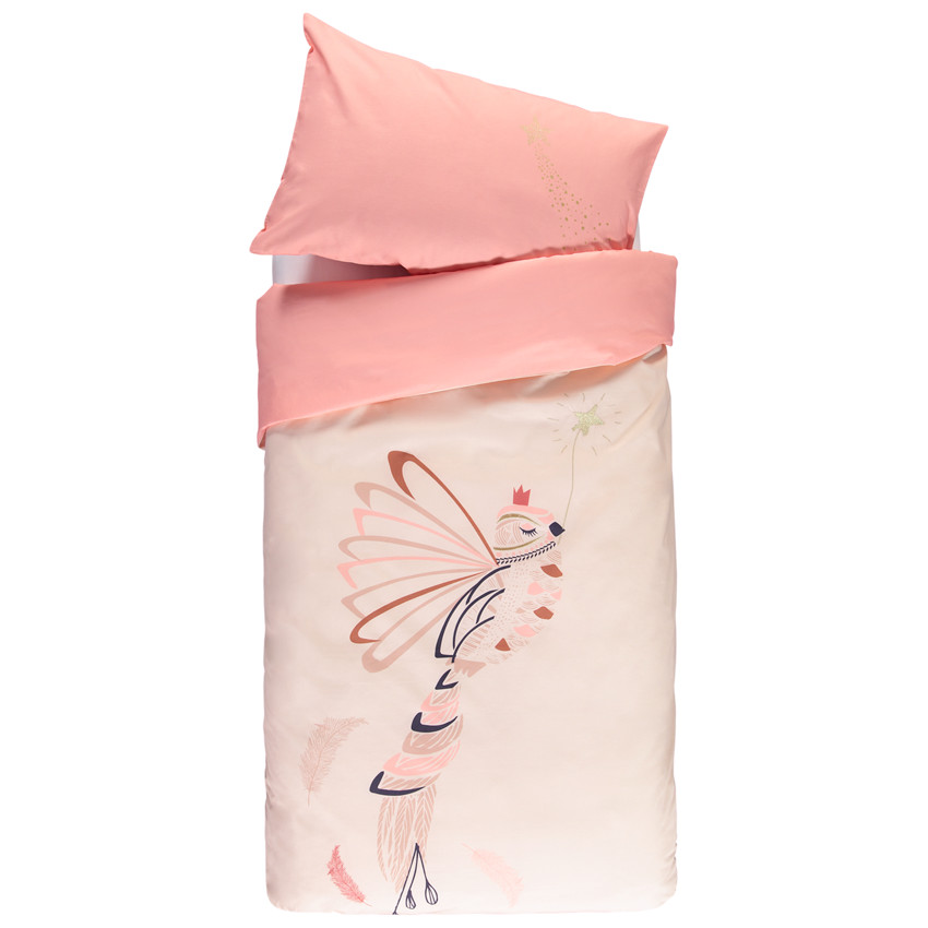 Juego de cama con funda nórdica y funda de almohada Magic Bird 