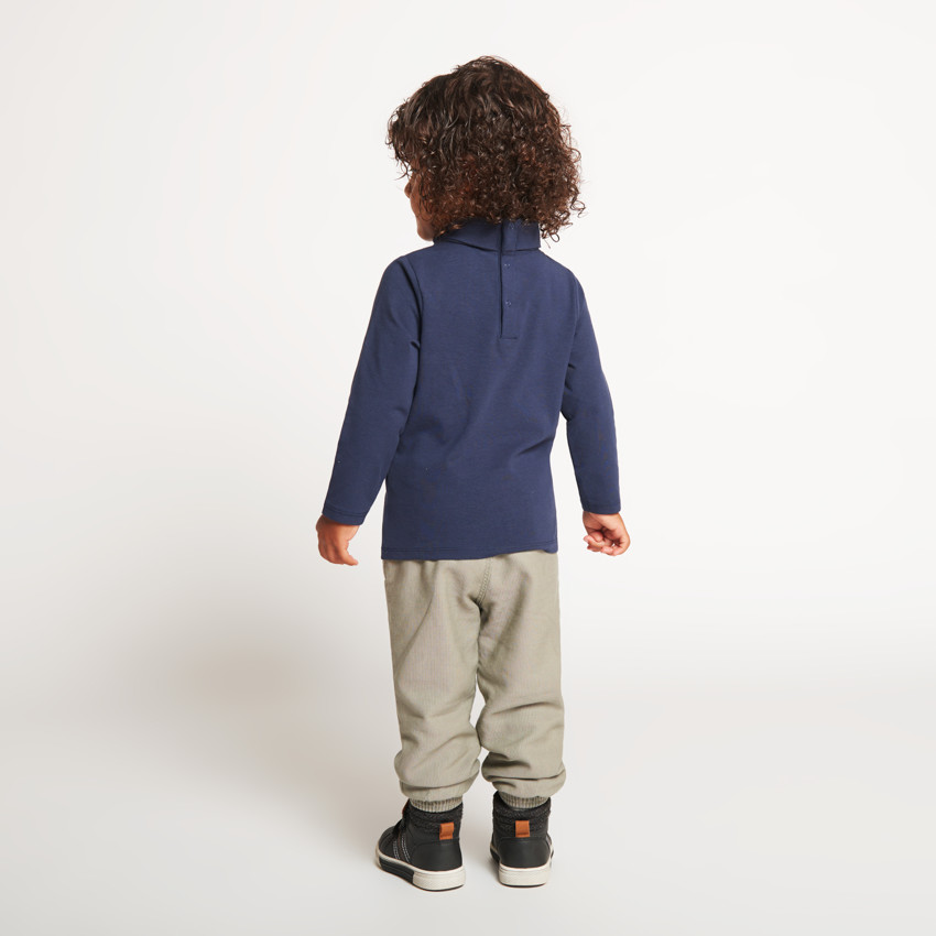 Pack de 2 camisetas interiores de cuello alto lisas para bebé niño 