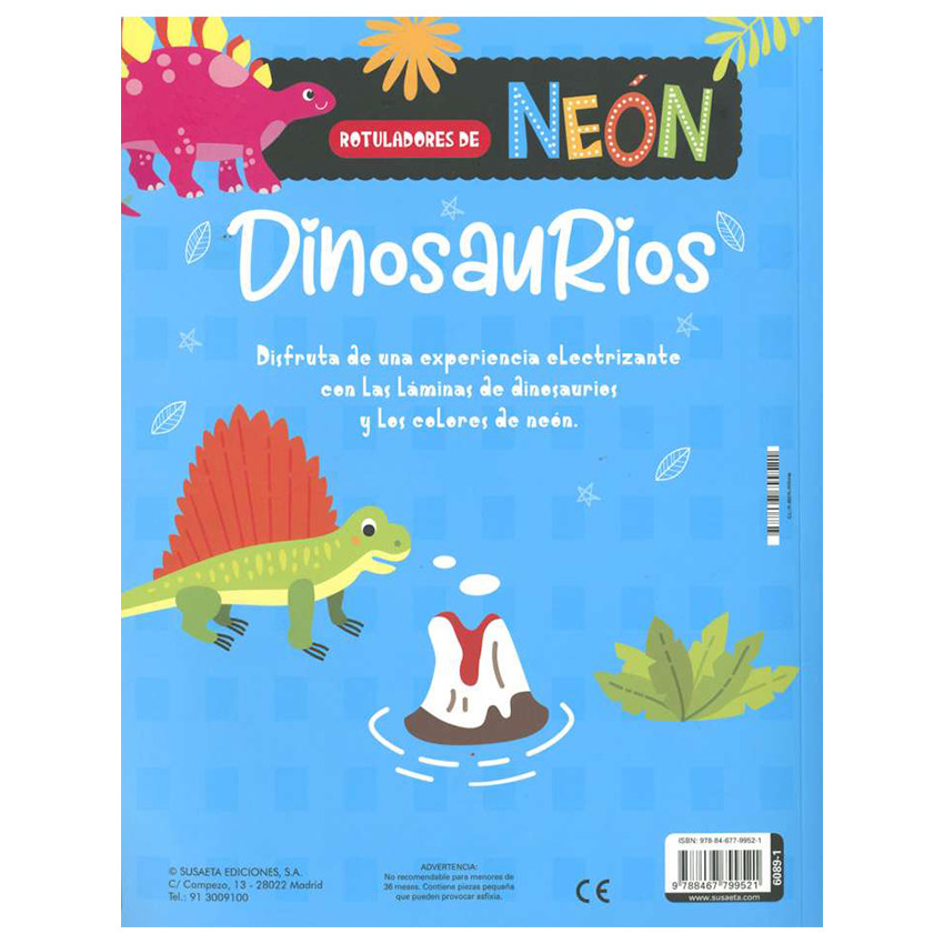 Libro para colorear Dinosaurios +5 años 