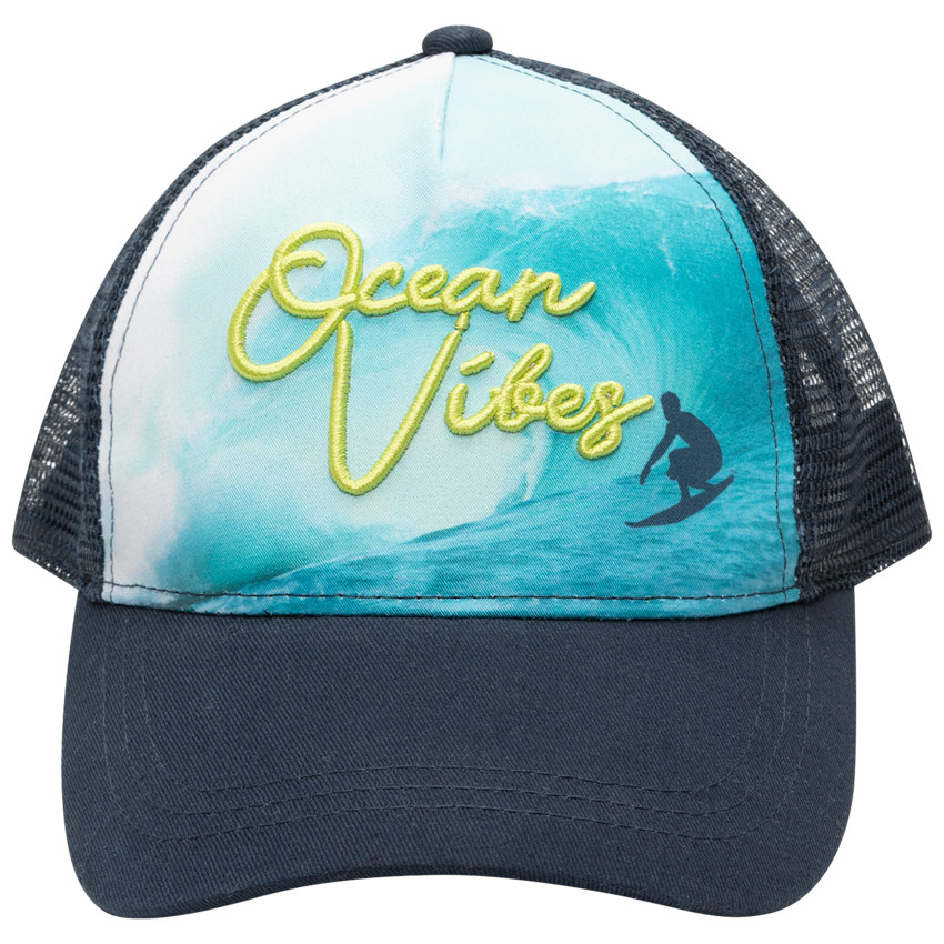 Gorra combinada con rejilla estampado surf 