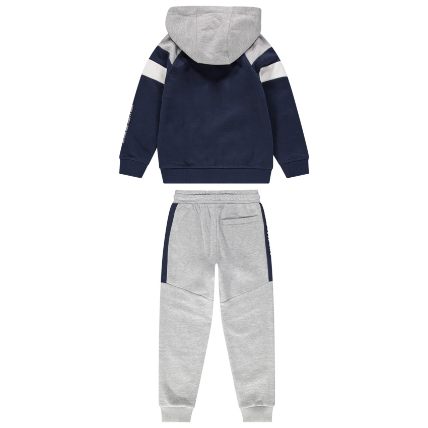 Chándal de felpa con amplias bandas en contraste  