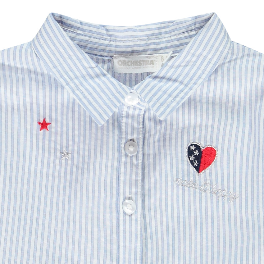 Camisa de manga larga a rayas para niña 