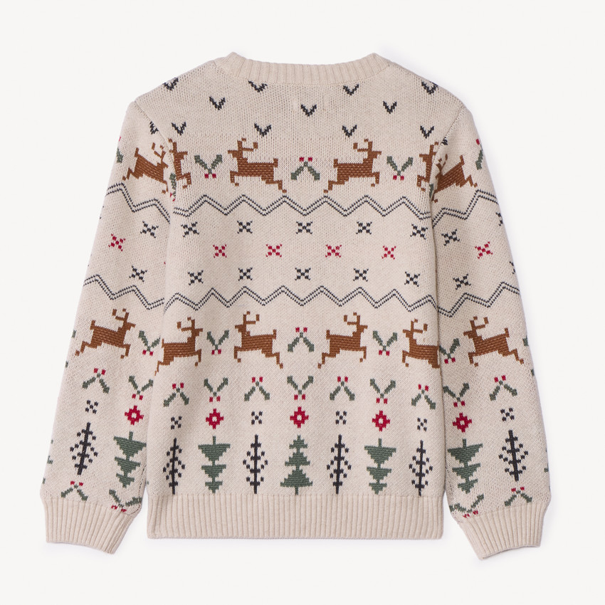 Pull de Noël en tricot jacquard pour garçon 
