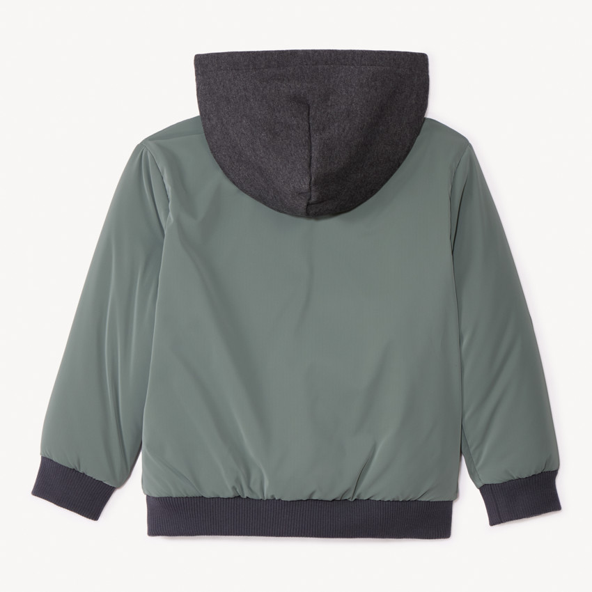 Chaqueta aviador con capucha de felpa para niño 