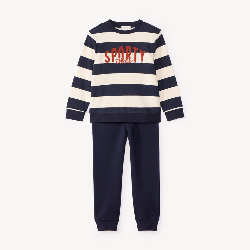 Conjunto de chándal para niño a rayas 