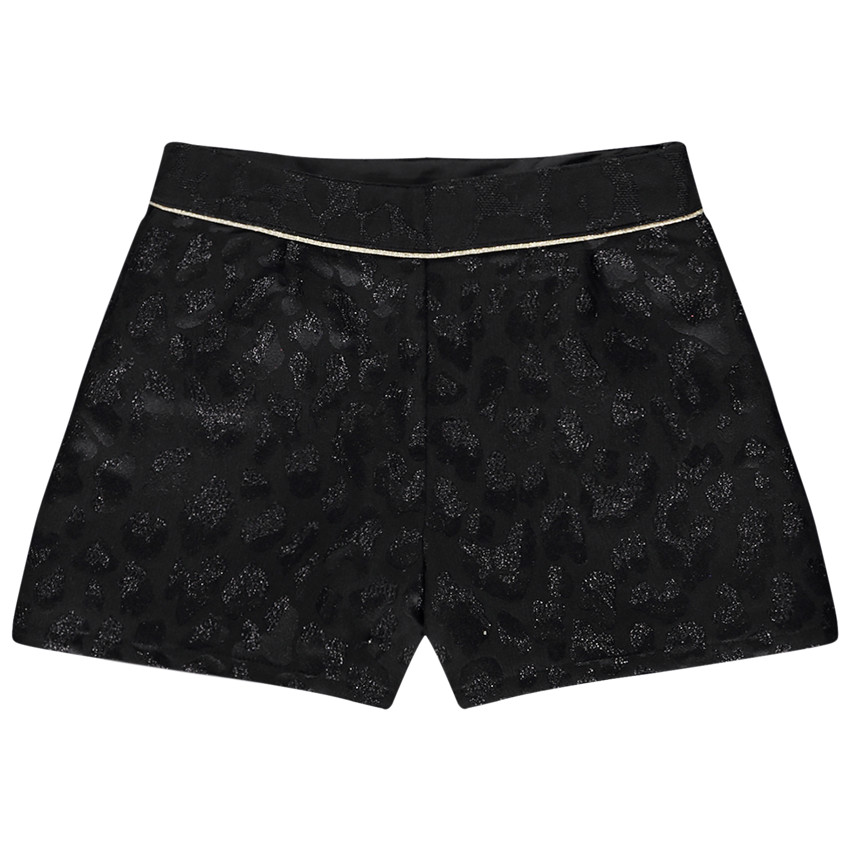 Short de fiesta de jacquard iridiscente para niña 