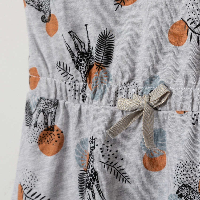 Vestido de punto sin mangas estampado motivos animales 