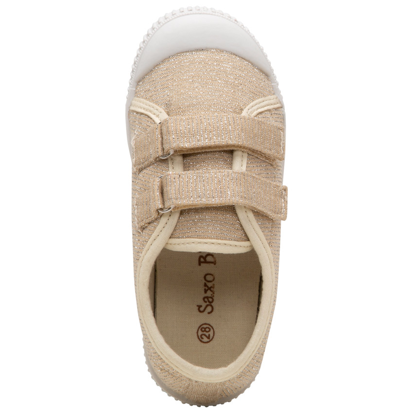 Zapatillas bajas de lona con purpurina 