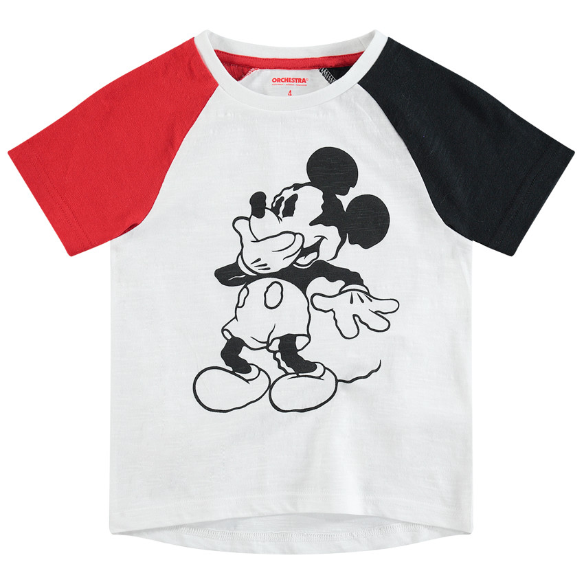 Camiseta tricolor de manga corta ©Disney con estampado de Mickey   Additional Camiseta tricolor de manga corta ©Disney con estampado de Mickey