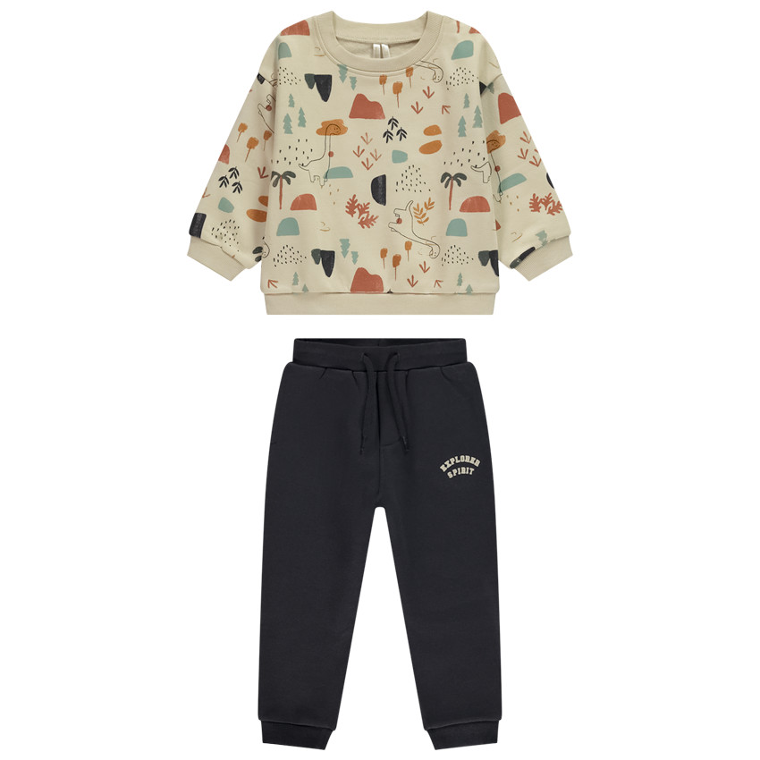 Conjunto de jogging de felpa con dinosaurios para bebé niño 