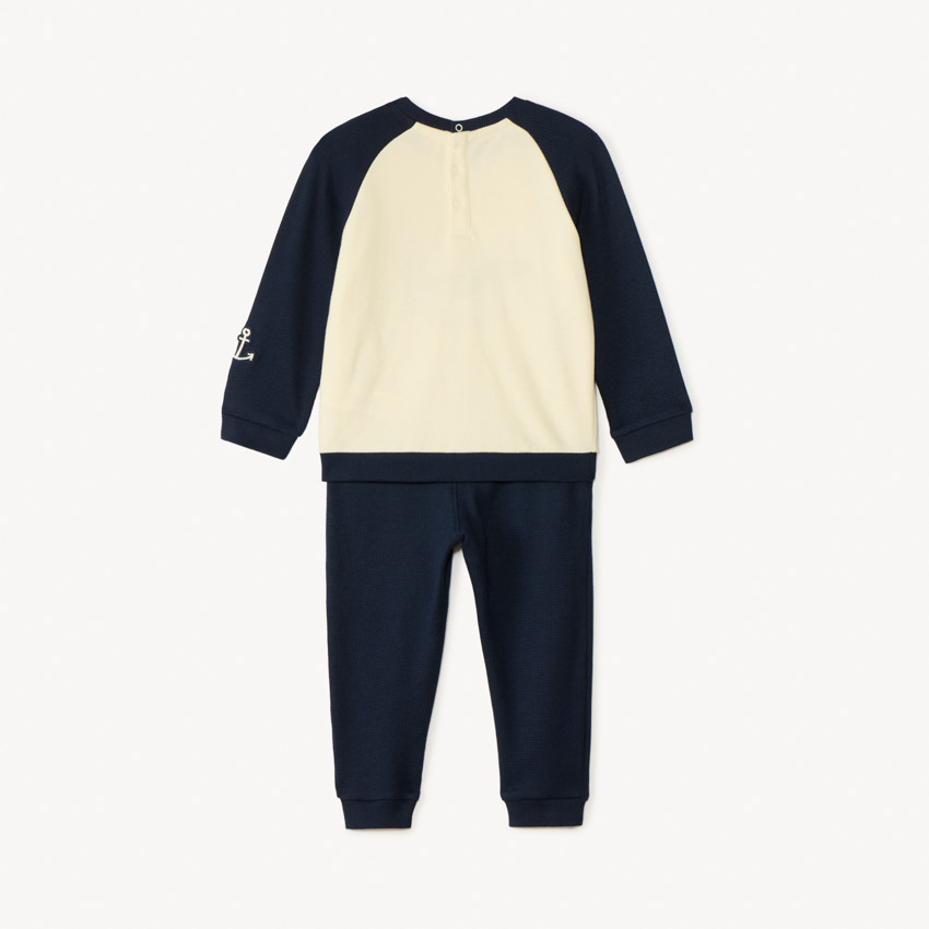 Conjunto de chándal de felpa con estampado de ballena para bebé niño 