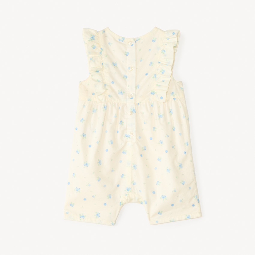 Mono corto impreso de arándanos para niña bebé 