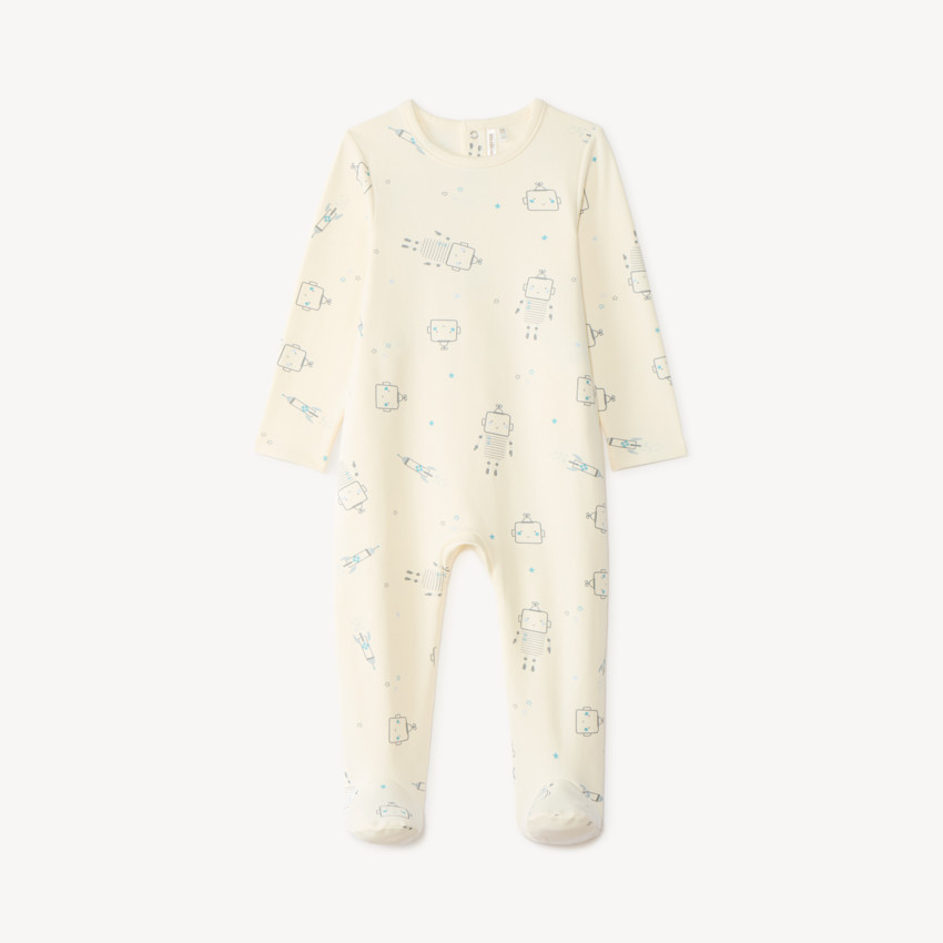 Pack de 2 pijamas de felpa para bebé niño con estampado de robot (Acabados diferentes según la edad) 