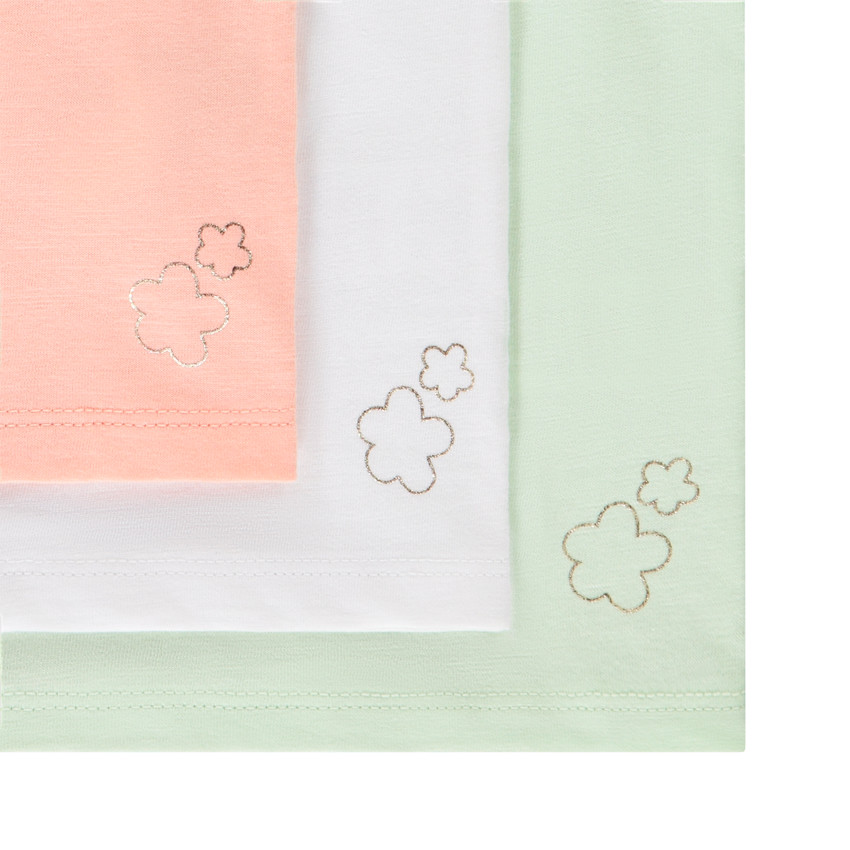 Pack de 3 camisetas sin mangas lisas para niña bebé 