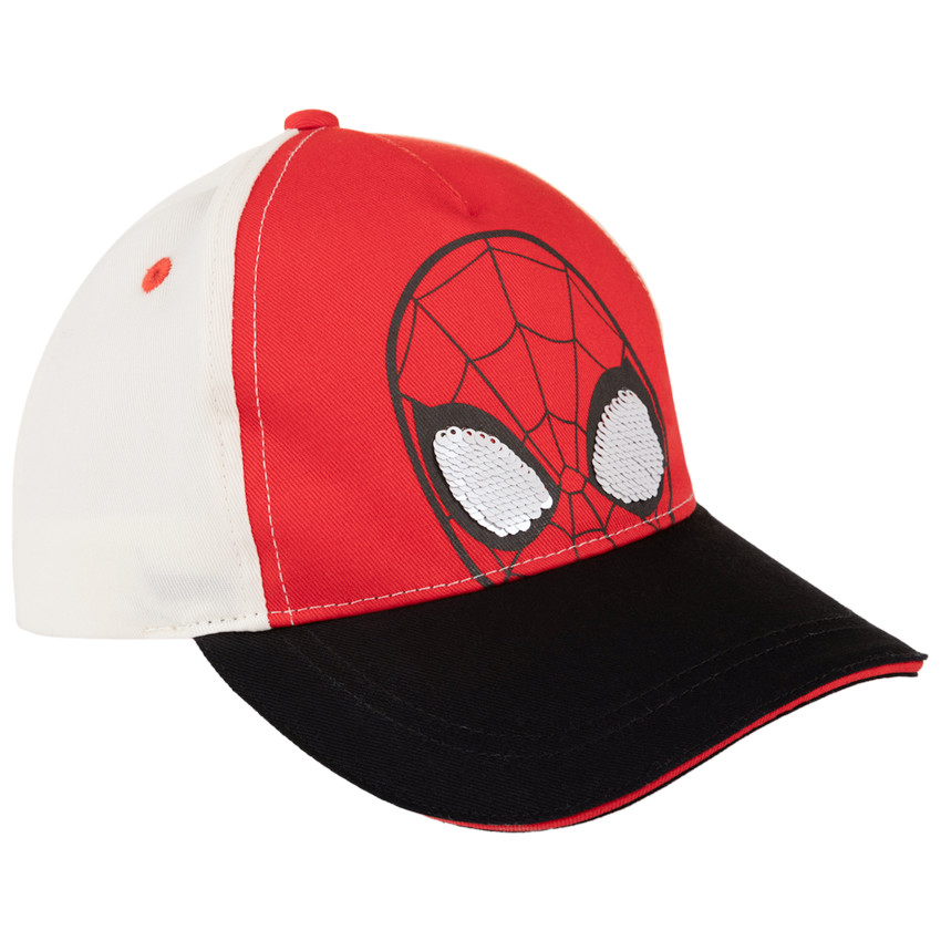 Gorra de Spider-Man Marvel con lentejuelas mágicas para niño 