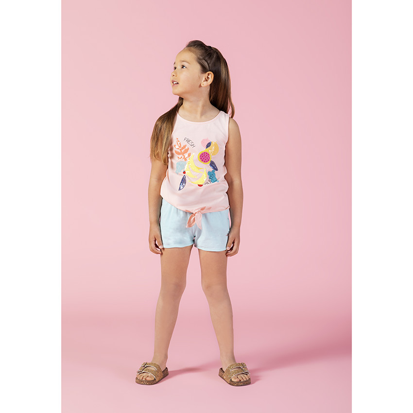 Short de punto con estampado de flamenco para niña  Additional Short de punto con estampado de flamenco para niña