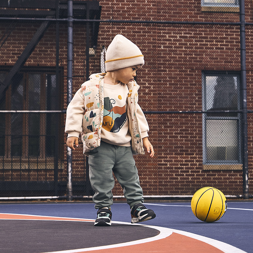 Chaleco acolchado con capucha y estampado para bebé niño 