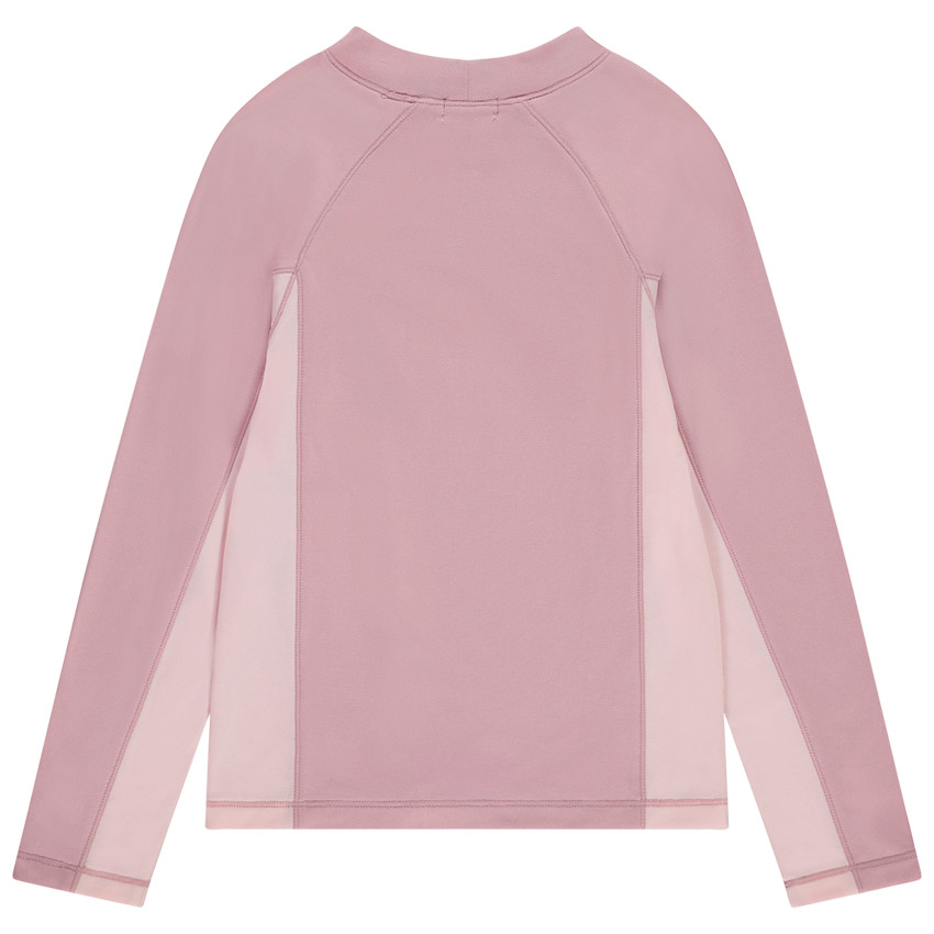 Camiseta con cuello alto estampado de montaña brillante para niña 